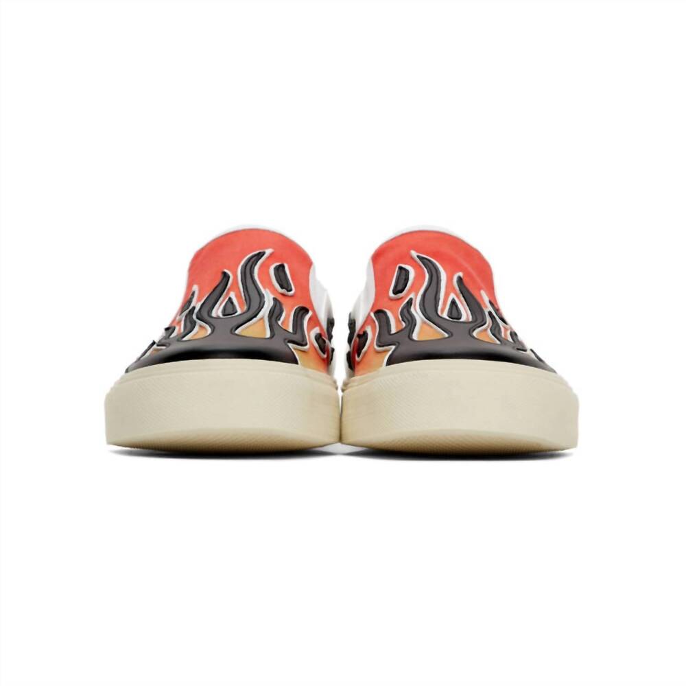 NEW AMIRI men's flame slip on sneakers in multicolor black white - Picture 2 of 5